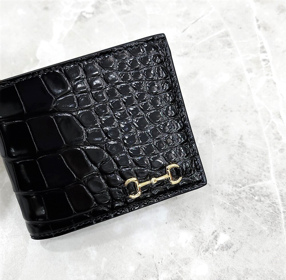 [럭스유] (새상품) 구찌 GG 한정판 크로커다일 홀스빗 반지갑 700462