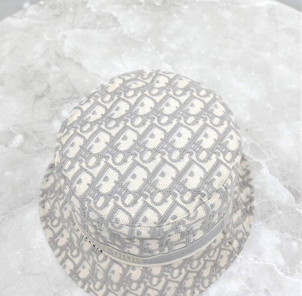 [럭스유] 디올 오블리크 버킷햇 자수 그레이 58 11DOB923I132