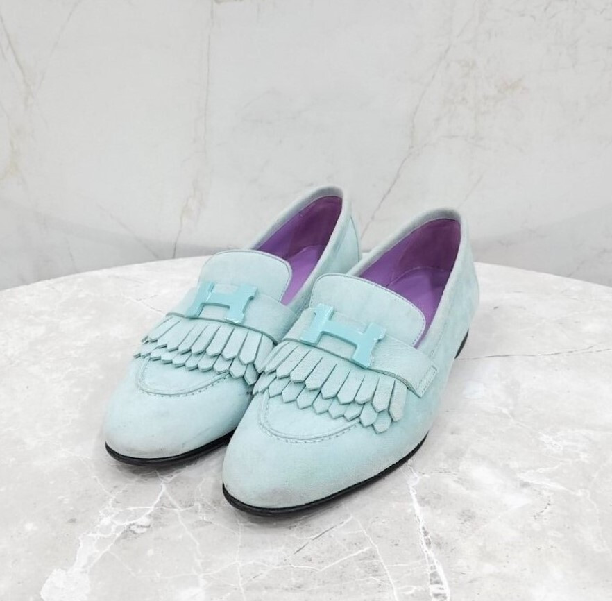 [럭스유] 36.5 / 에르메스 로얄 로퍼 스웨이드 민트