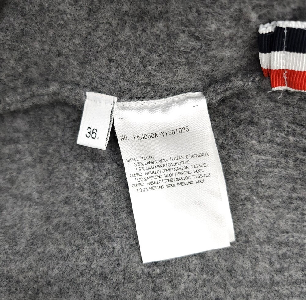 [럭스유] (새상품) 36 / 톰브라운 울 캐시미어 코튼 루프백 워크 자켓 라이트 그레이