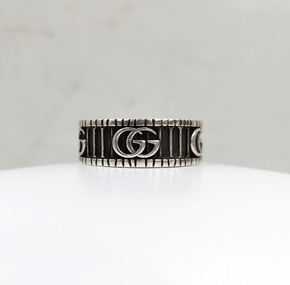 [럭스유] 구찌 더블 G 디테일 실버 반지 19호 551899