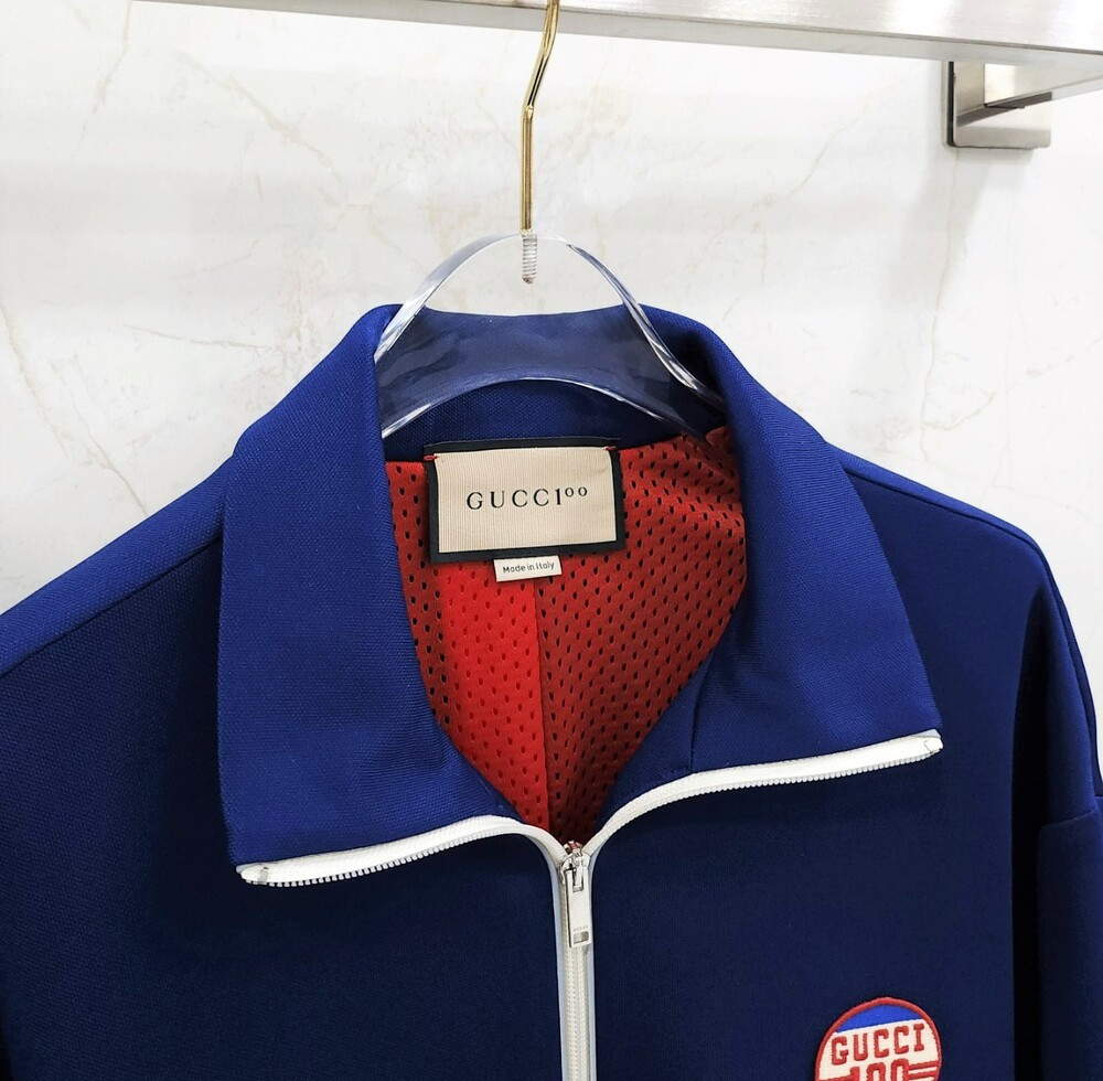 [럭스유] S / 구찌 테크니컬 스트라이프 로고 집업 자켓