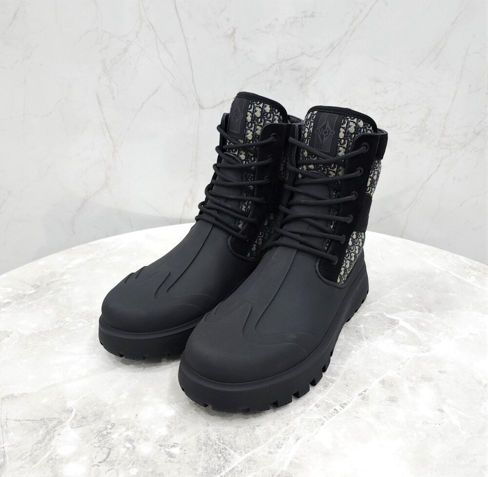 [럭스유] (새상품) 42 / 디올 오블리크 레더 부츠