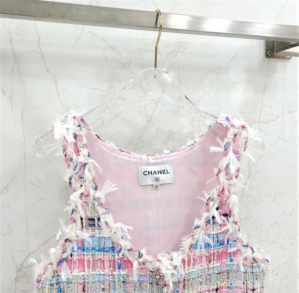 [럭스유] (새상품) 34 / 샤넬 25SS 트위드 뷔스티에 베스트 코튼 실크 P79636