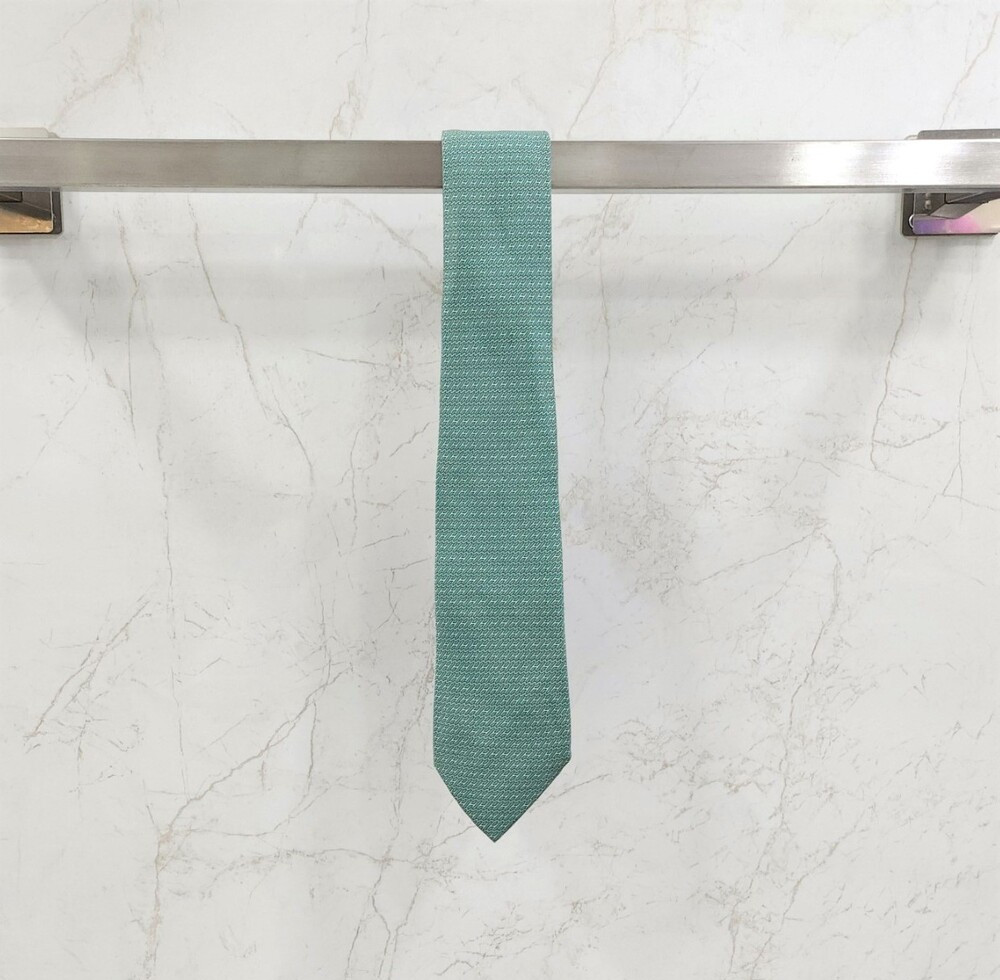[럭스유] 에르메스 그린 H 패턴 실크 넥타이