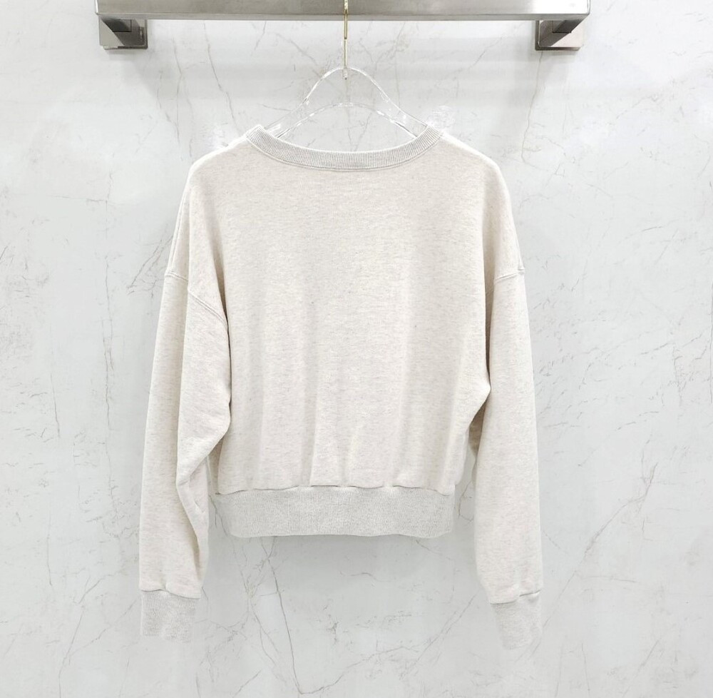 [럭스유] S / 셀린느 파리 코튼 플리스 맨투맨 베이지 멜란지 2Y87D649W