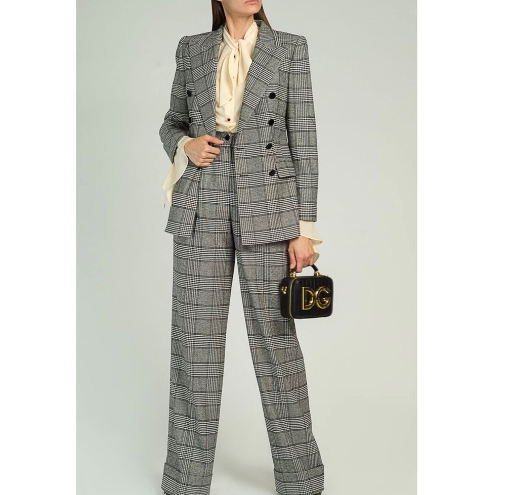 [럭스유] 40,38 / 돌체앤가바나 하운드투스 프린스 블레이저 울 자켓 팬츠 세트