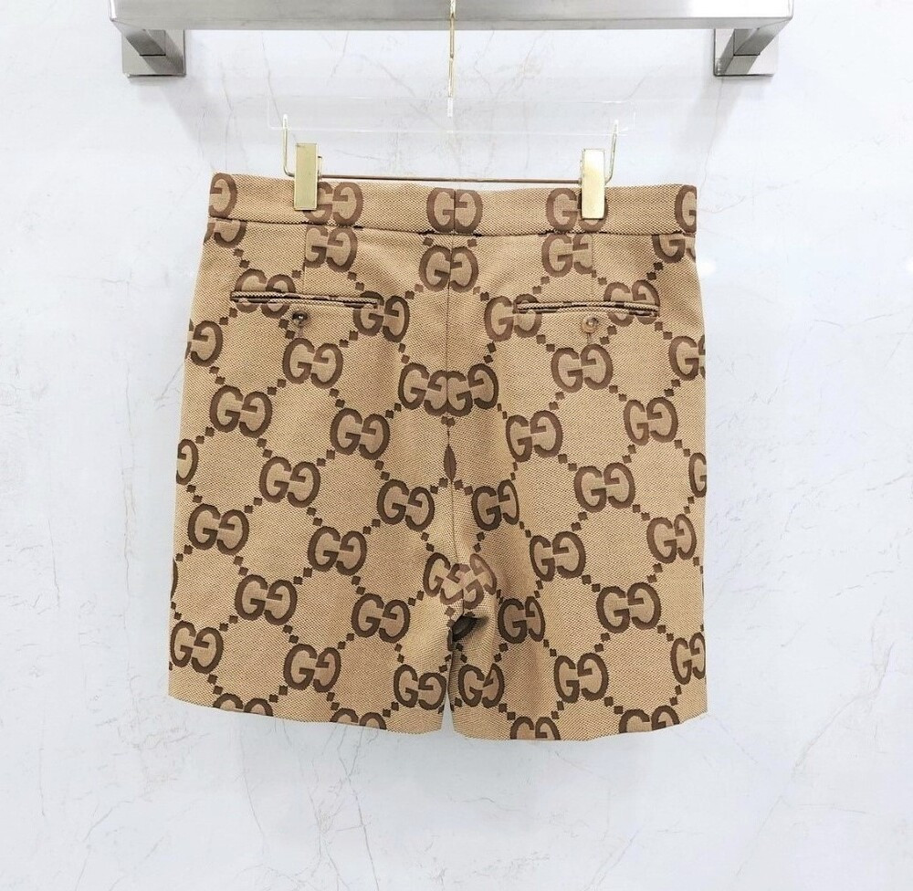 [럭스유] (새상품) 50 / 구찌 브라운 GG 로고 점보 캔버스 쇼츠