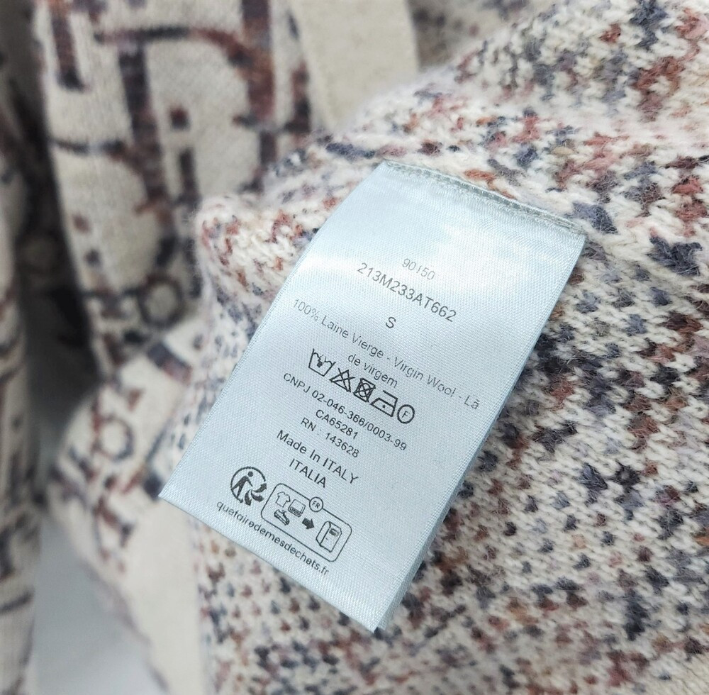 [럭스유] S / 디올 오블리크 베이지 자카드 가디건 13M233AT662