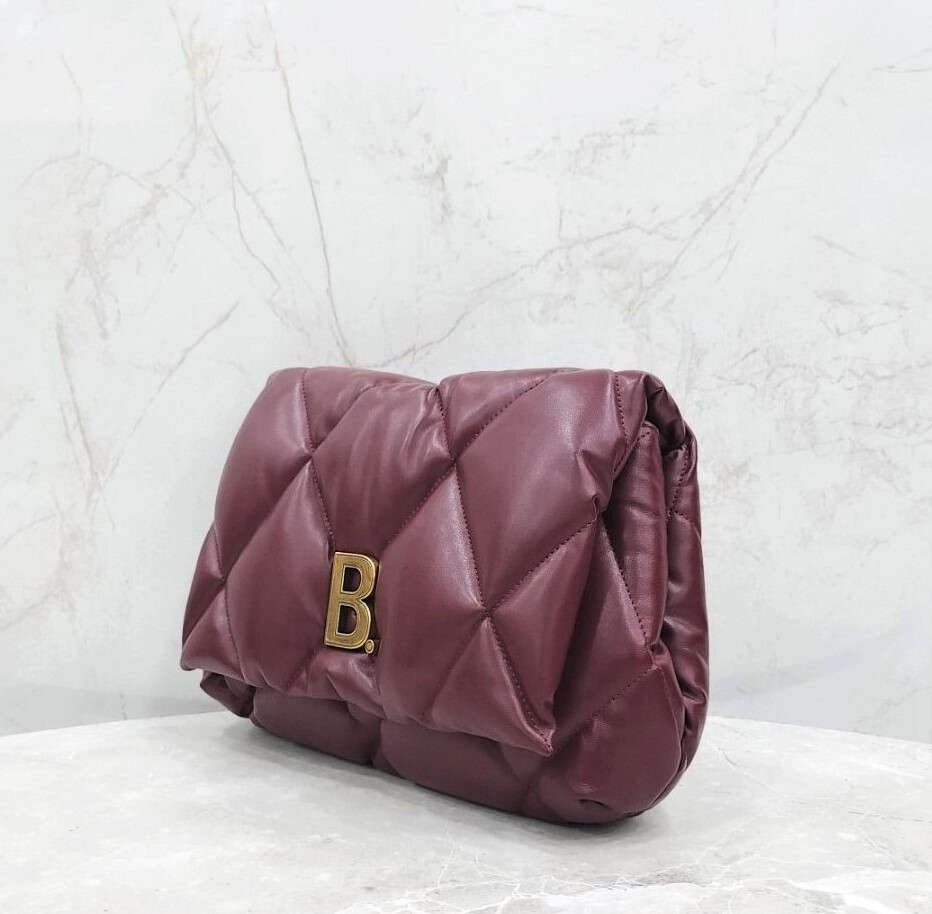 [럭스유] 발렌시아가 B 로고 터치 퍼피 퀄팅 클러치