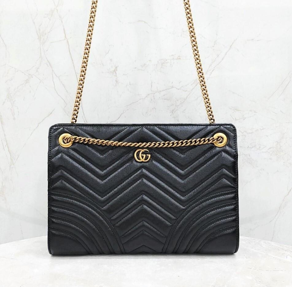 [럭스유] 구찌 GG 마몬트 마틀라세 체인 숄더백