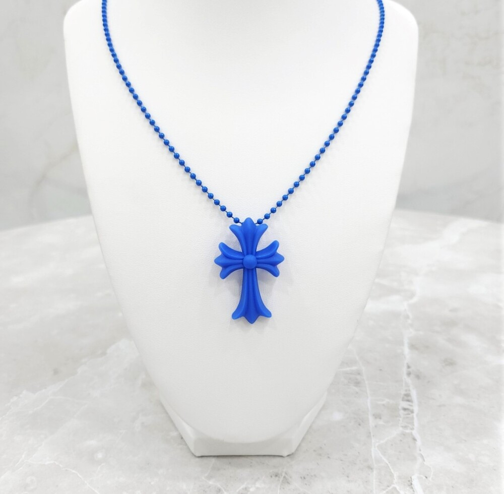 [럭스유] (새상품) 크롬하츠 실리크롬 CH 20주년 한정판 목걸이 펜던트 블루