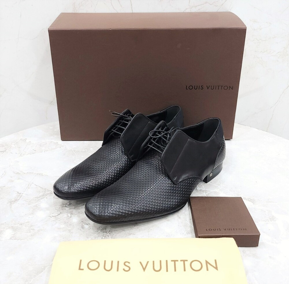 [럭스유] (새상품) 8 / 루이비통 LV 블랙 다미에 남성 구두