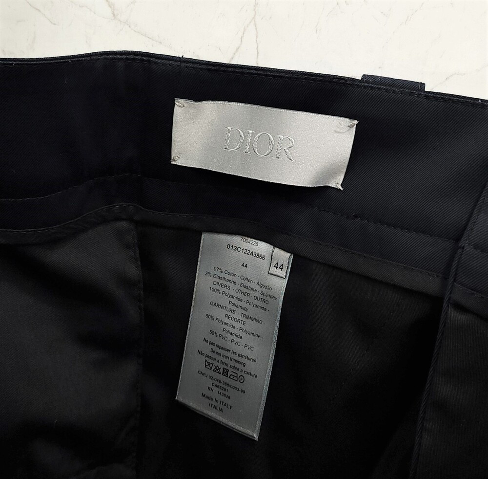 [럭스유] 44 / 디올 네이비 벨크로 로고 패치 카고팬츠