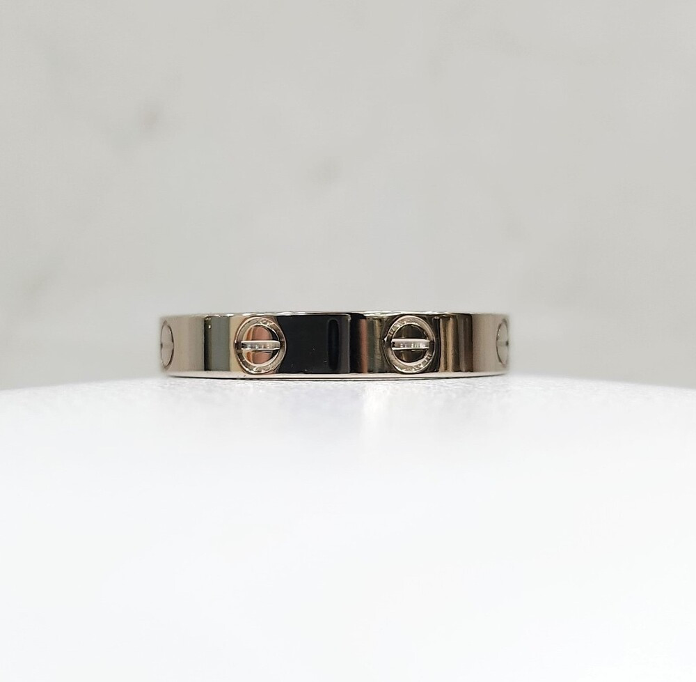 [럭스유] 까르띠에 화이트골드 러브밴드 링 스몰 60호