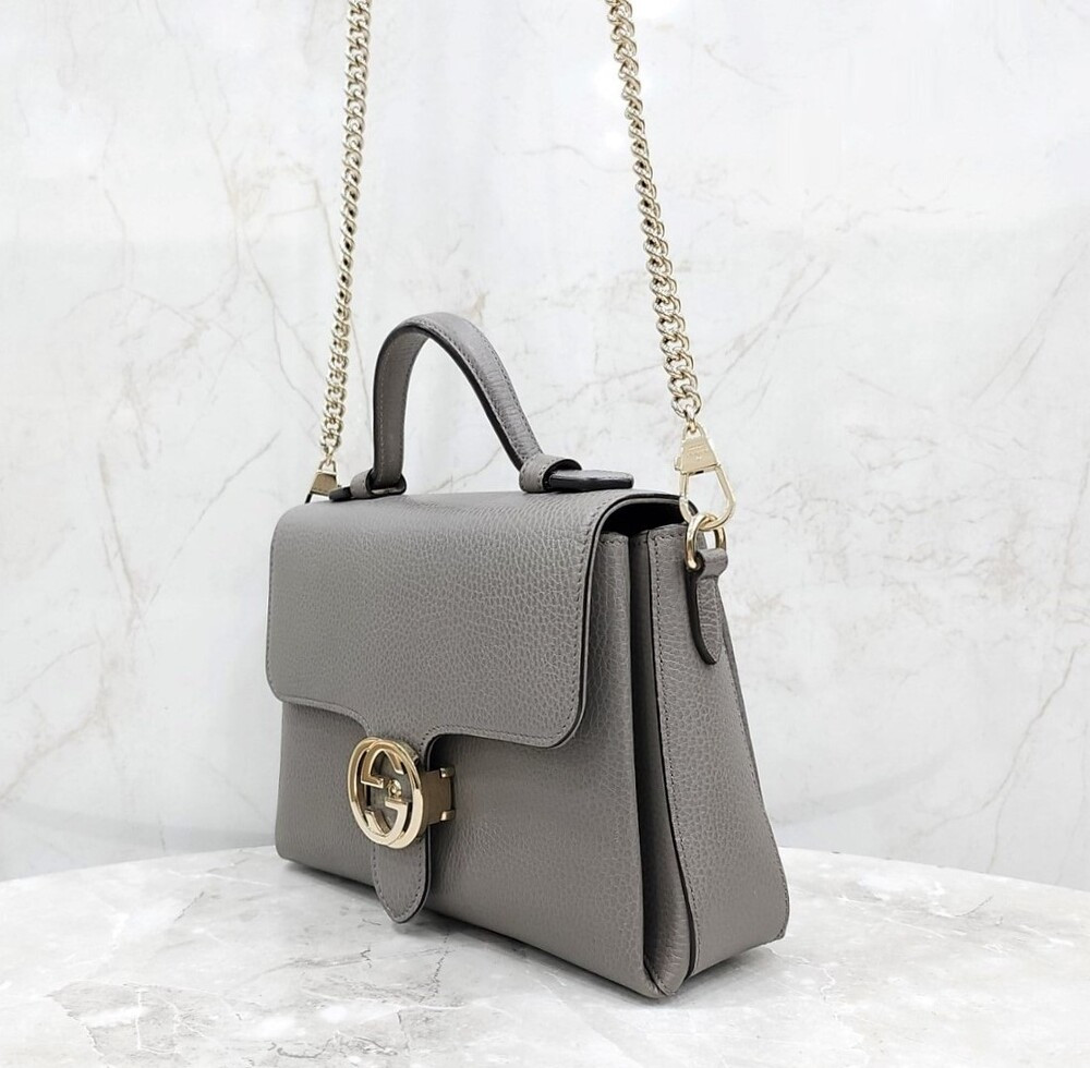 [럭스유] 구찌 인터로킹 탑핸들 체인 숄더백 510302