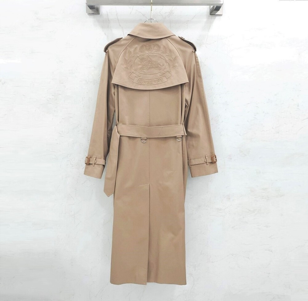 [럭스유] (새상품) 36 / 버버리 자수로고 켄싱턴 롱 트렌치 코트