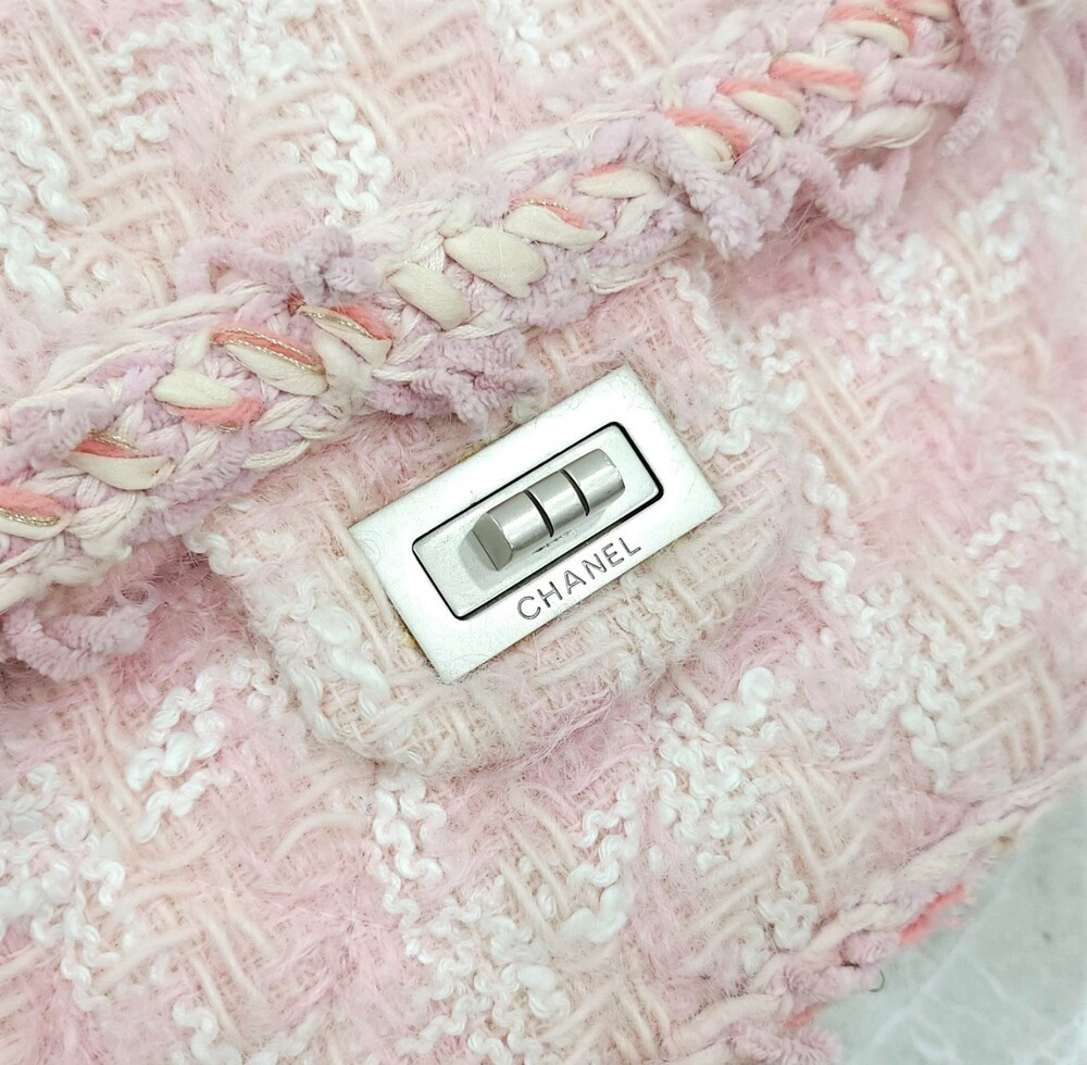 [럭스유] 샤넬 트위드 핑크 2.55 미니 체인백