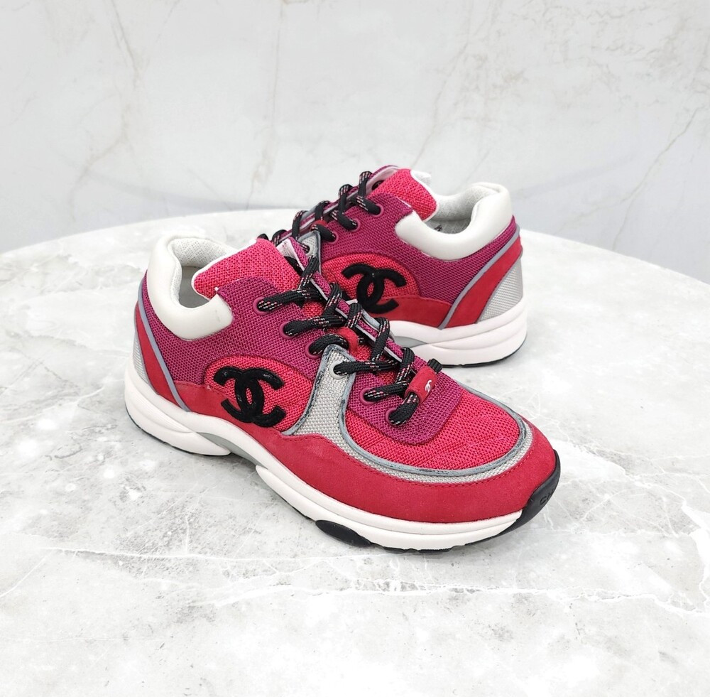 [럭스유] 37 / 샤넬 CC로고 테니스 스니커즈 G38299