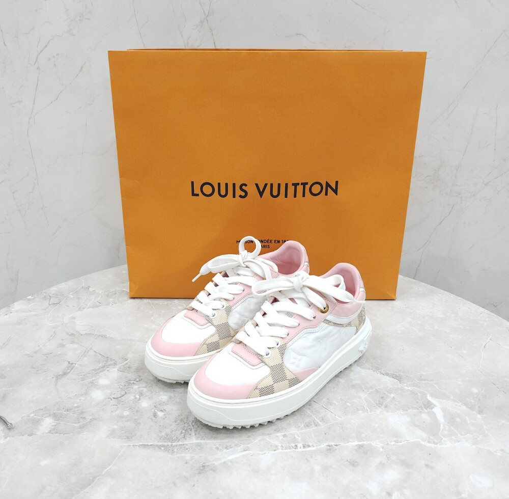 [럭스유] 36 / 루이비통 다미에 핑크 타임아웃 스니커즈
