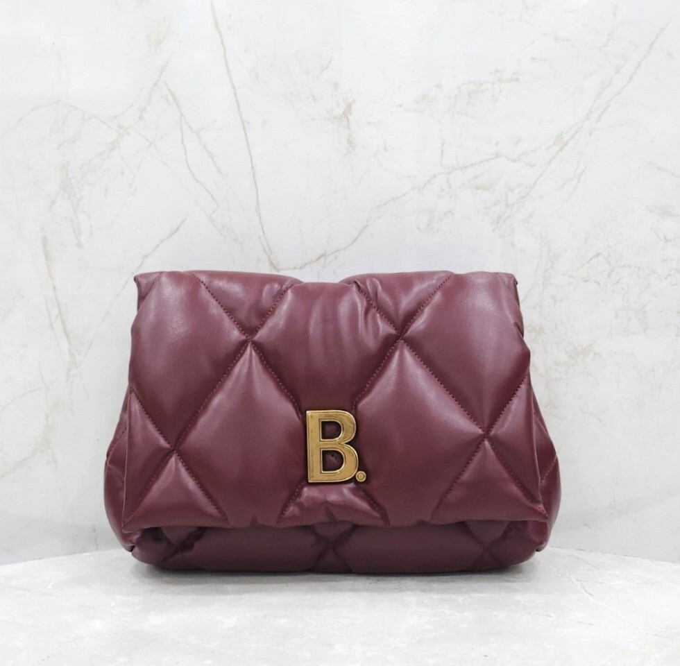 [럭스유] 발렌시아가 B 로고 터치 퍼피 퀄팅 클러치