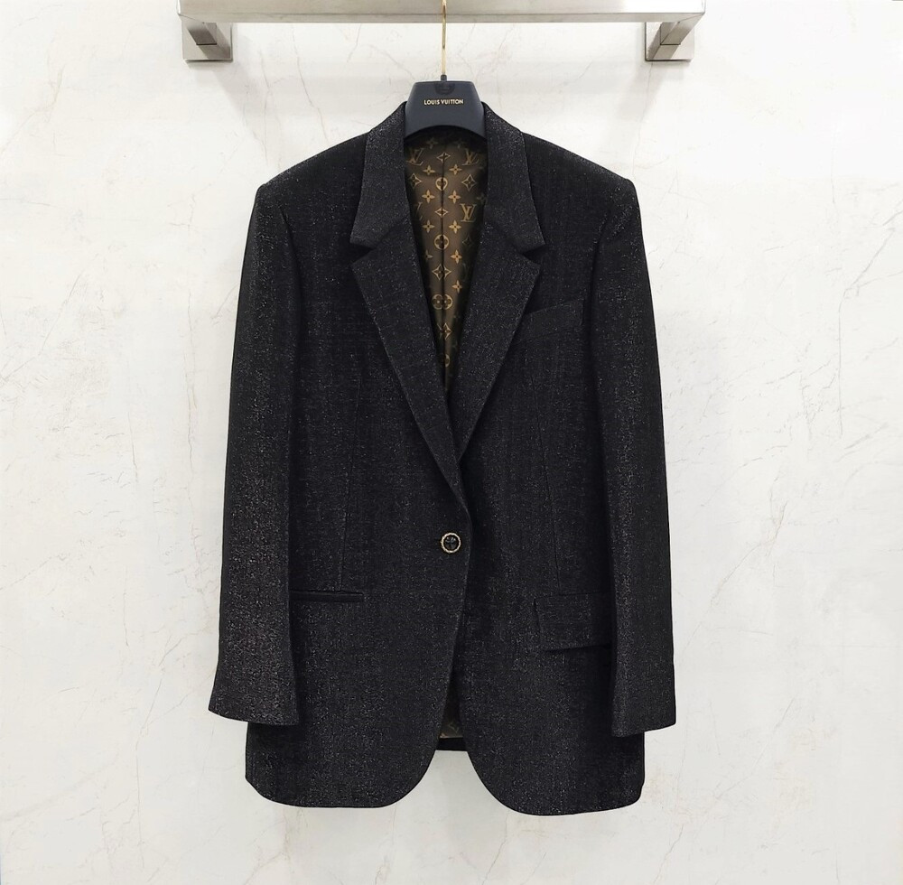[럭스유] (새상품) 38 / 루이비통 싱글 브레스티드 글리터 블레이저