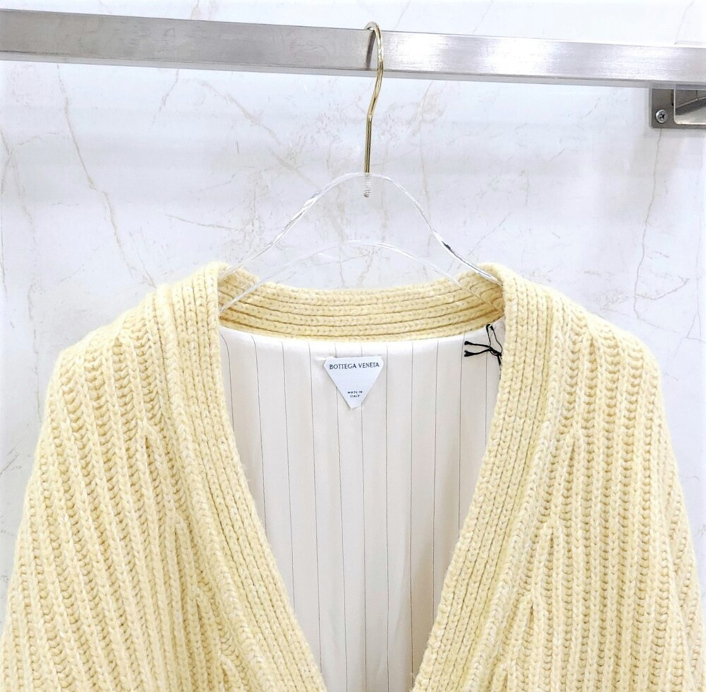 [럭스유] (새상품) XS / 보테가베네타 헤비 울 셔벗 가디건