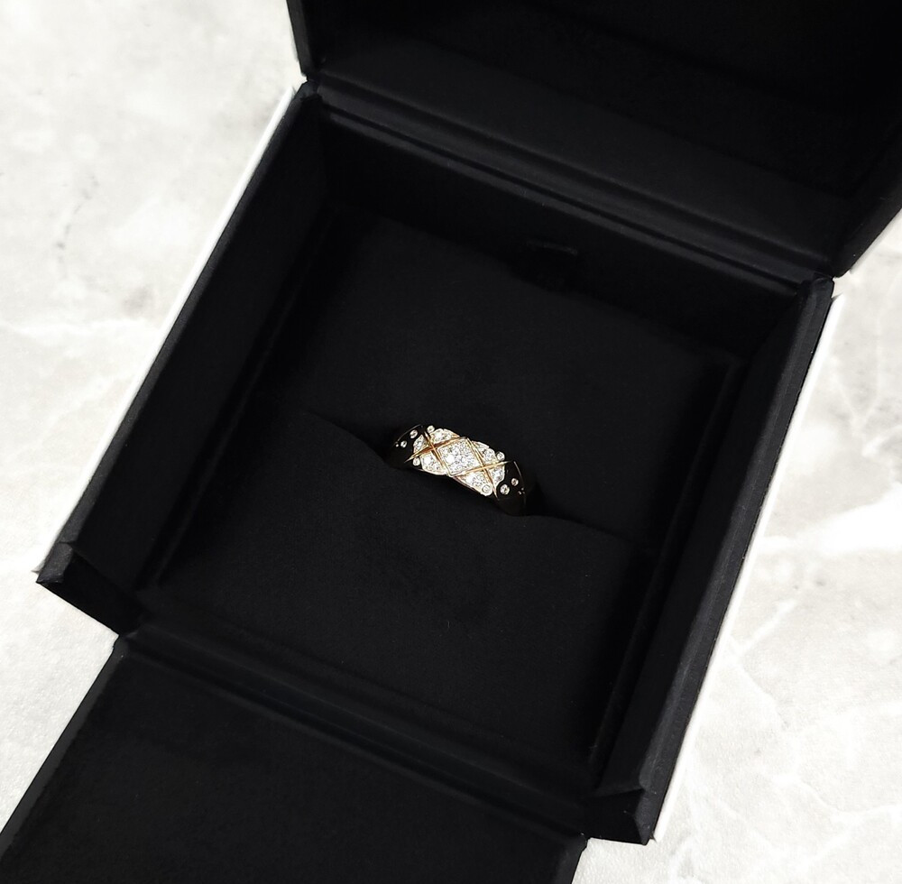 [럭스유] 샤넬 코코크러쉬 다이아 18K 베이지골드 링 스몰 54호