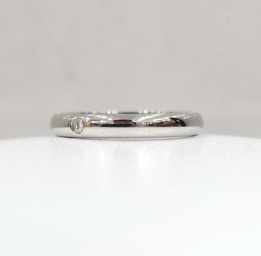 [럭스유] 까르띠에 발레린 웨딩 플래티늄 다이아몬드 밴드 링 47호