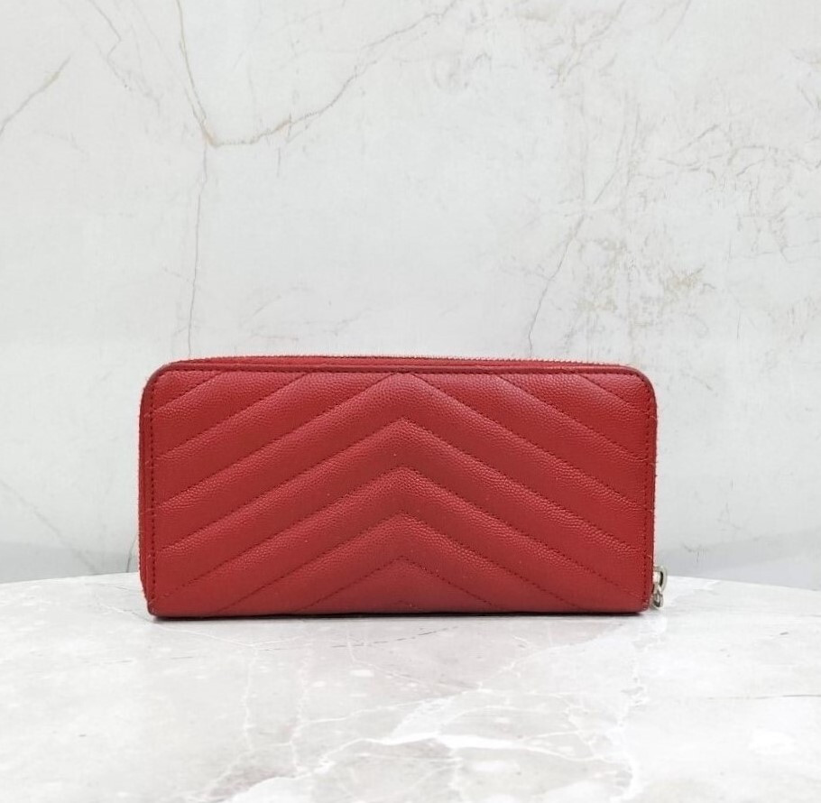 [럭스유] 생로랑 모노그램 마틀라세 레더 지퍼 장지갑