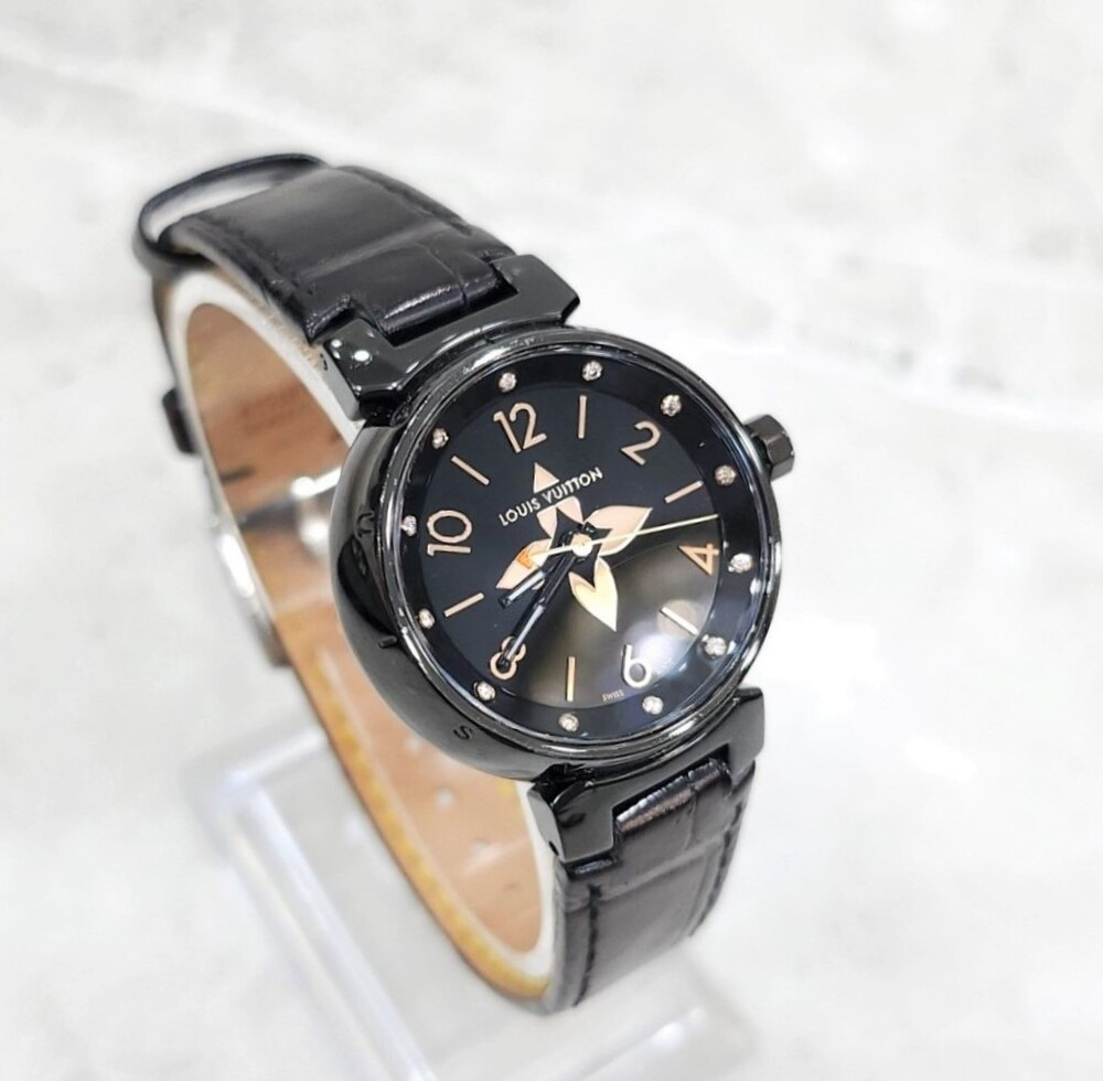 [럭스유] 루이비통 땅부르 다이아 플라워 쿼츠 시계