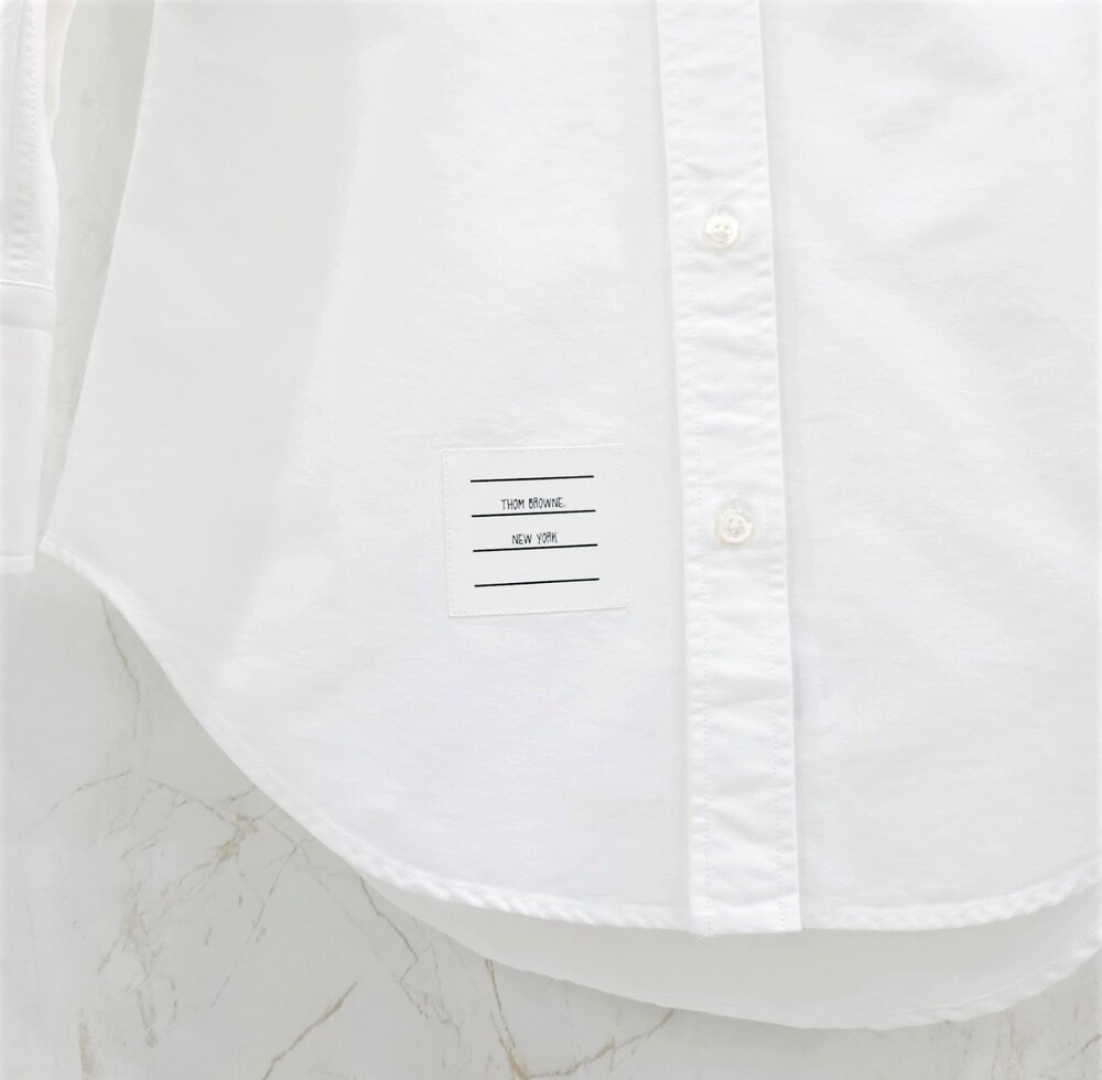 [럭스유] (새상품) 38 / 톰브라운 여성 클래식 롱 슬리브 4바 화이트 셔츠 FLL019A