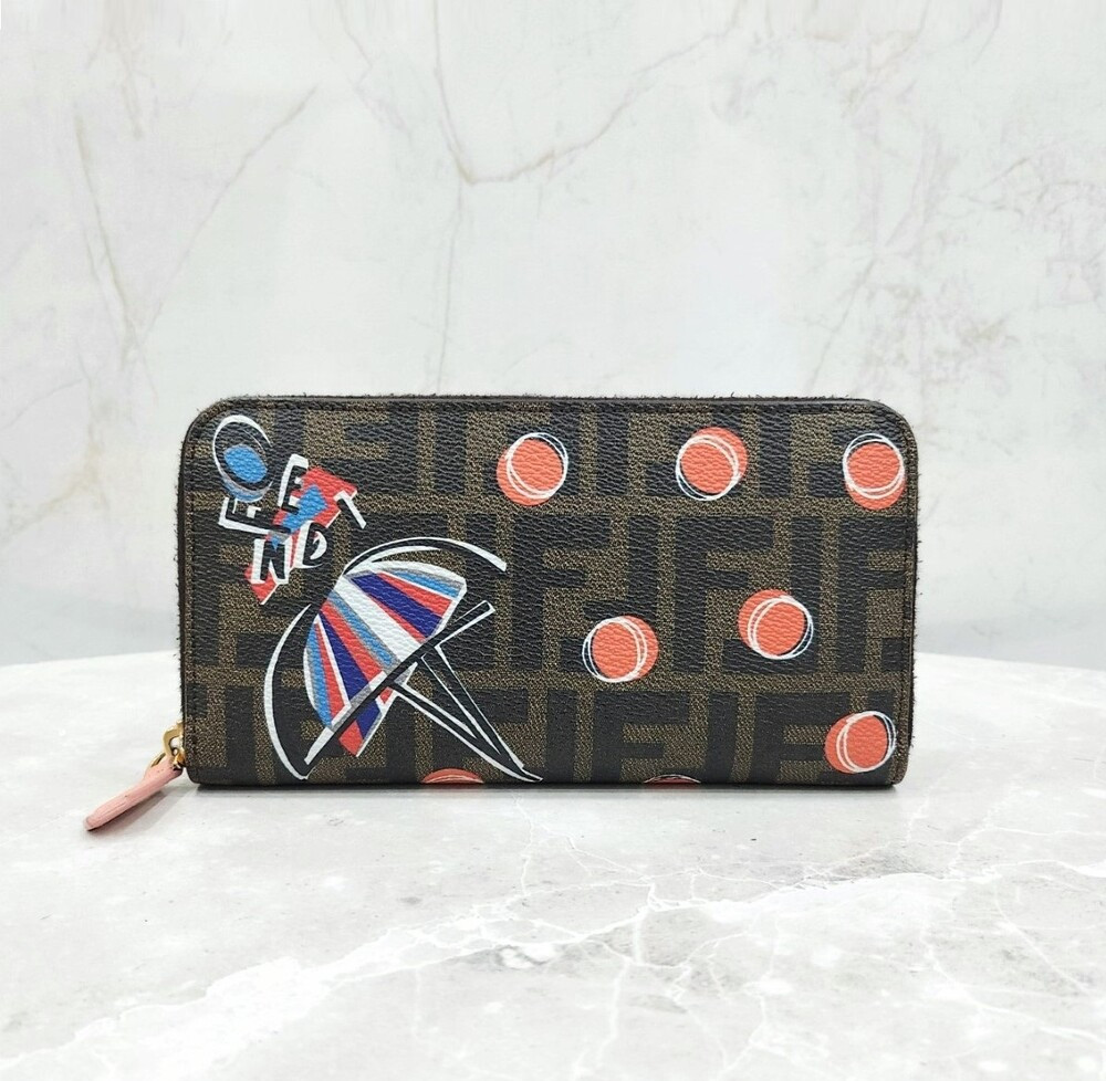 [럭스유] (새상품) 펜디 FF 로고 지퍼 장지갑 8M0299