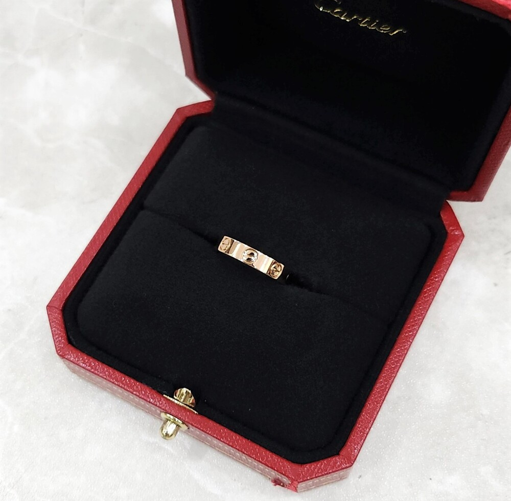 [럭스유] 까르띠에 러브밴드 링 18K 핑크골드 46호