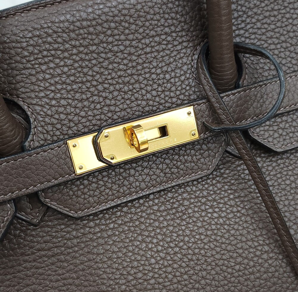 [럭스유] 에르메스 벌킨 35 토고 쇼콜라 은장 T각인