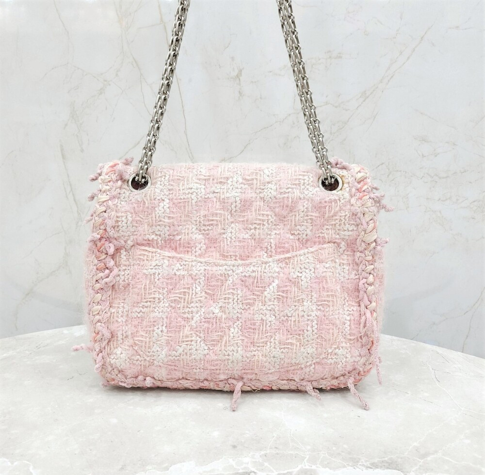 [럭스유] 샤넬 트위드 핑크 2.55 미니 체인백