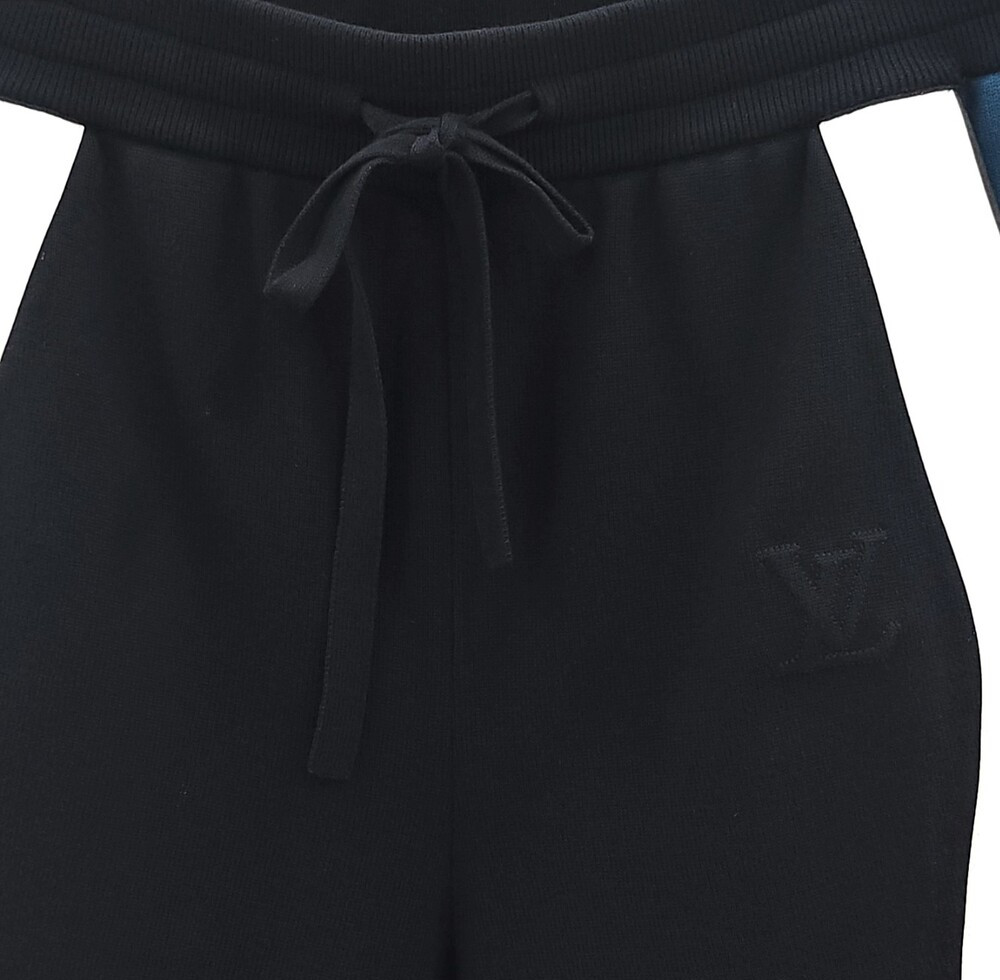 [럭스유] S / 루이비통 LV 로고 레더 니트 쇼츠