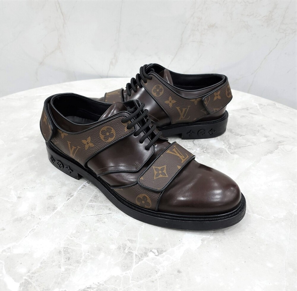 [럭스유] 8 / 루이비통 모노그램 스트랩 LV 더비 슈즈 1A8JKB
