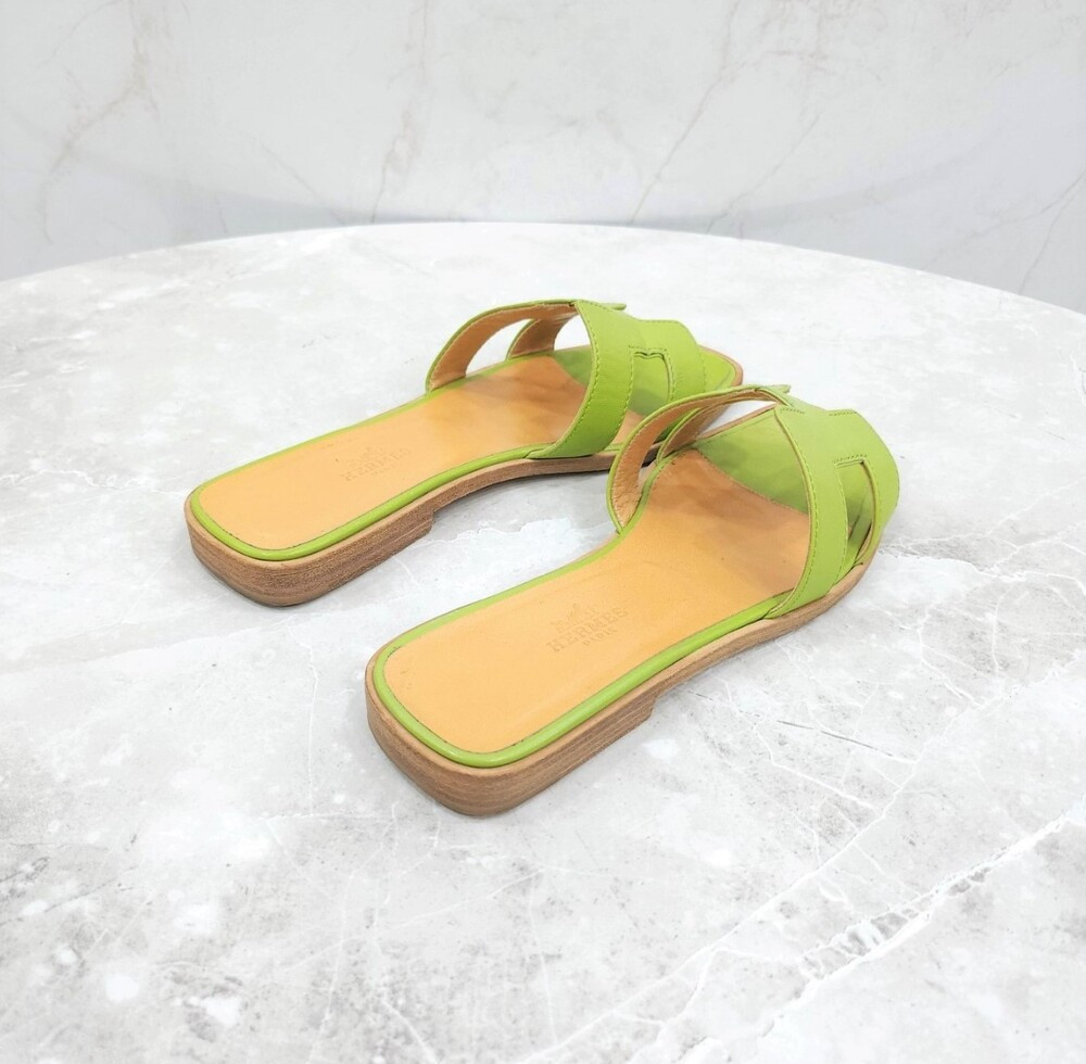 [럭스유] 35.5 / 에르메스 그린 오란 슬리퍼