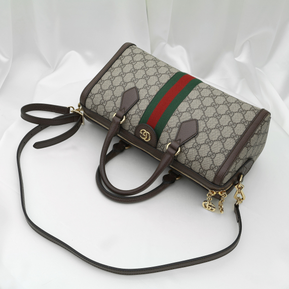 Gucci(구찌) 524532 GG 수프림 캔버스 WEB 오피디아 미디움 보스턴 탑 핸들 2WAY