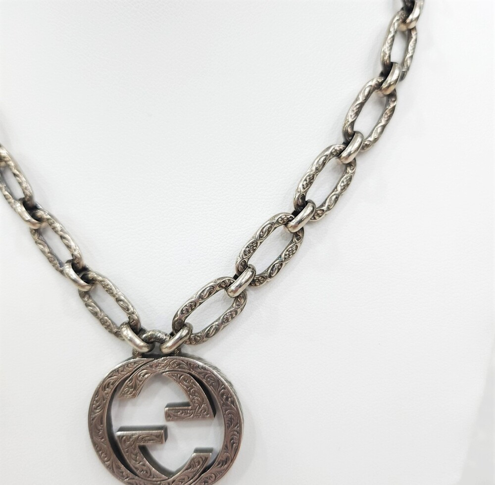 [럭스유] (새상품) 구찌 인터로킹 G 펜던트 엔틱 목걸이