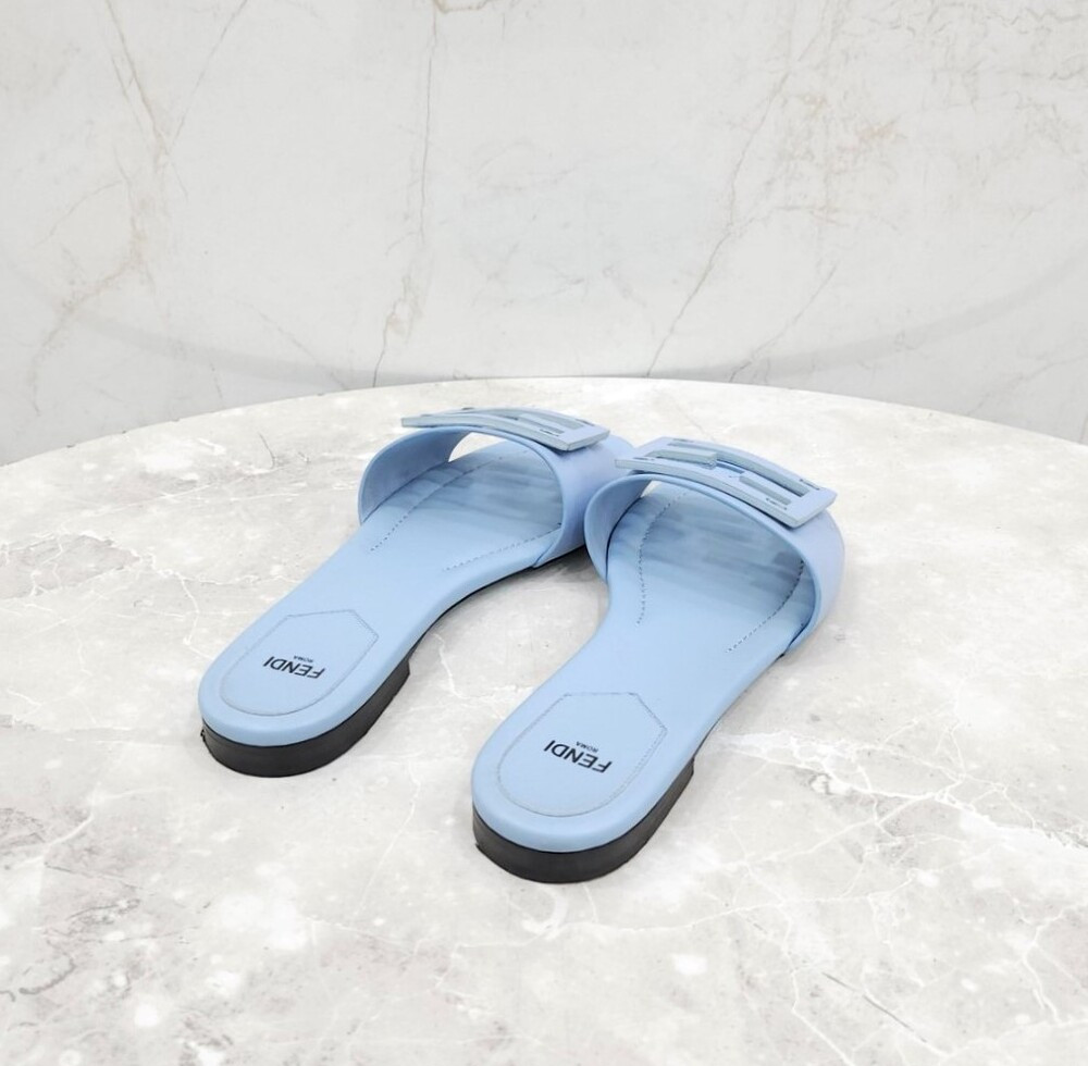 [럭스유] 38 / 펜디 FF 블루 바게트 샌들 슬리퍼 8R8136