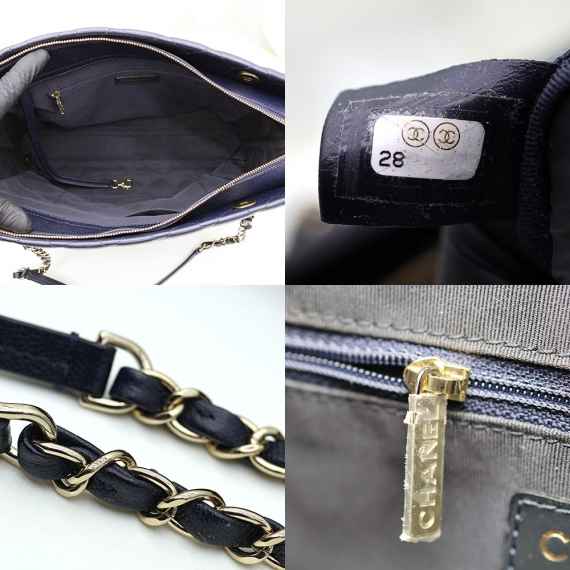 Chanel(샤넬) AS0898 네이비 캐비어 스킨 금장 숄더백 (28번대)