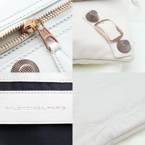 Balenciaga(발렌시아가) 186182 화이트 램스킨 자이언트 골드 엔벨로프 클러치