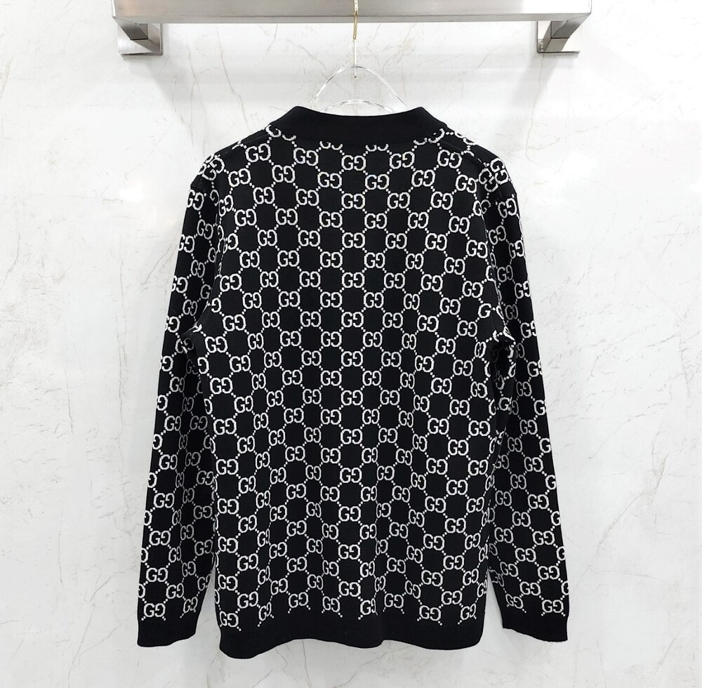 [럭스유] (새상품) S / 구찌 리버서블 GG 울 자카드 가디건 798157