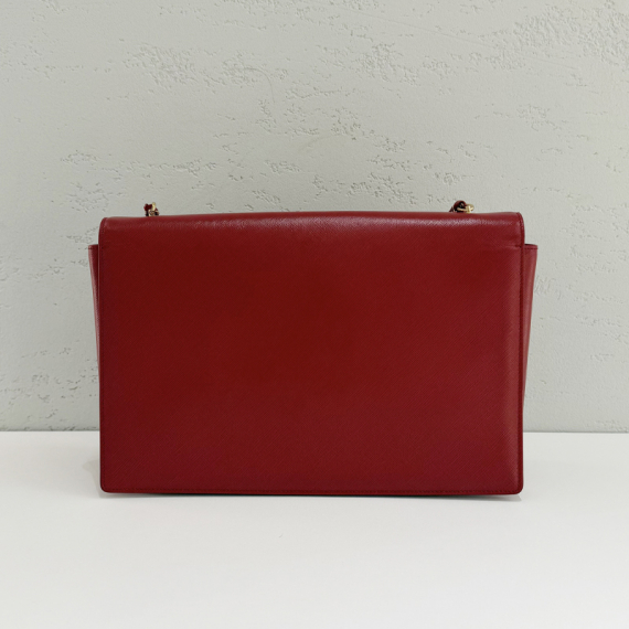 페라가모 루즈 칼프 바라 금장 숄더백 21E481