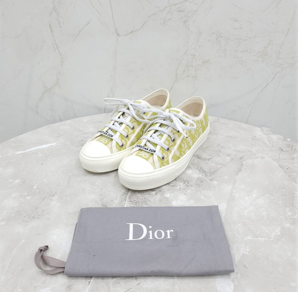 [럭스유] 38 / 디올 그린 워크앤디올 오블리크 스니커즈