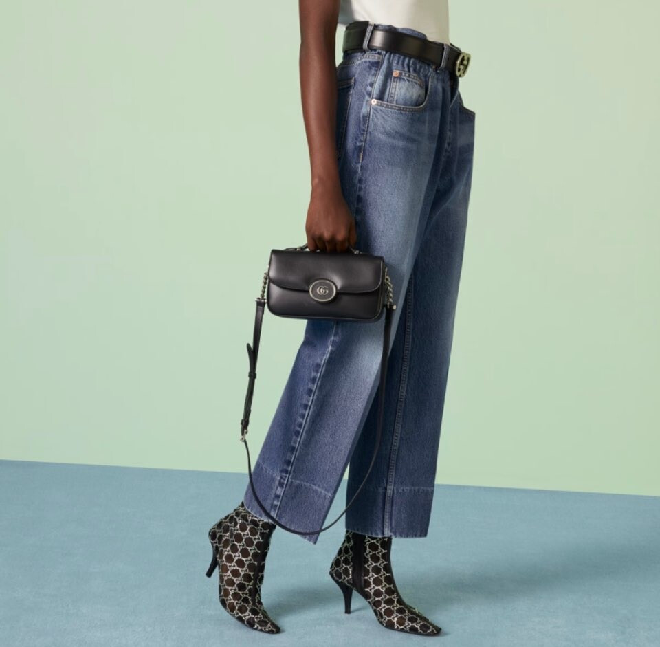 [럭스유] 구찌 쁘띠 GG 미니 탑핸들 숄더백 739722