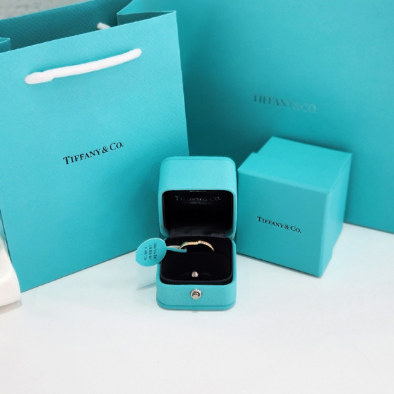 티파니앤코 티파니 락 로즈골드 파베 다이아몬드 반지 6호 25년 새상품 72344715