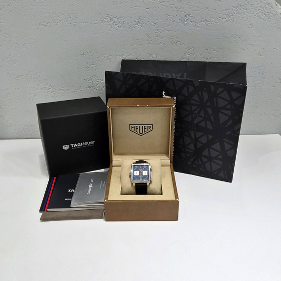 태그호이어 모나코 크로노그래프 오토매틱 칼리버11 청판 39mm 남성시계 CAW211P